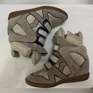 Isabel Marant Suede Bekett Wedge Sneaker